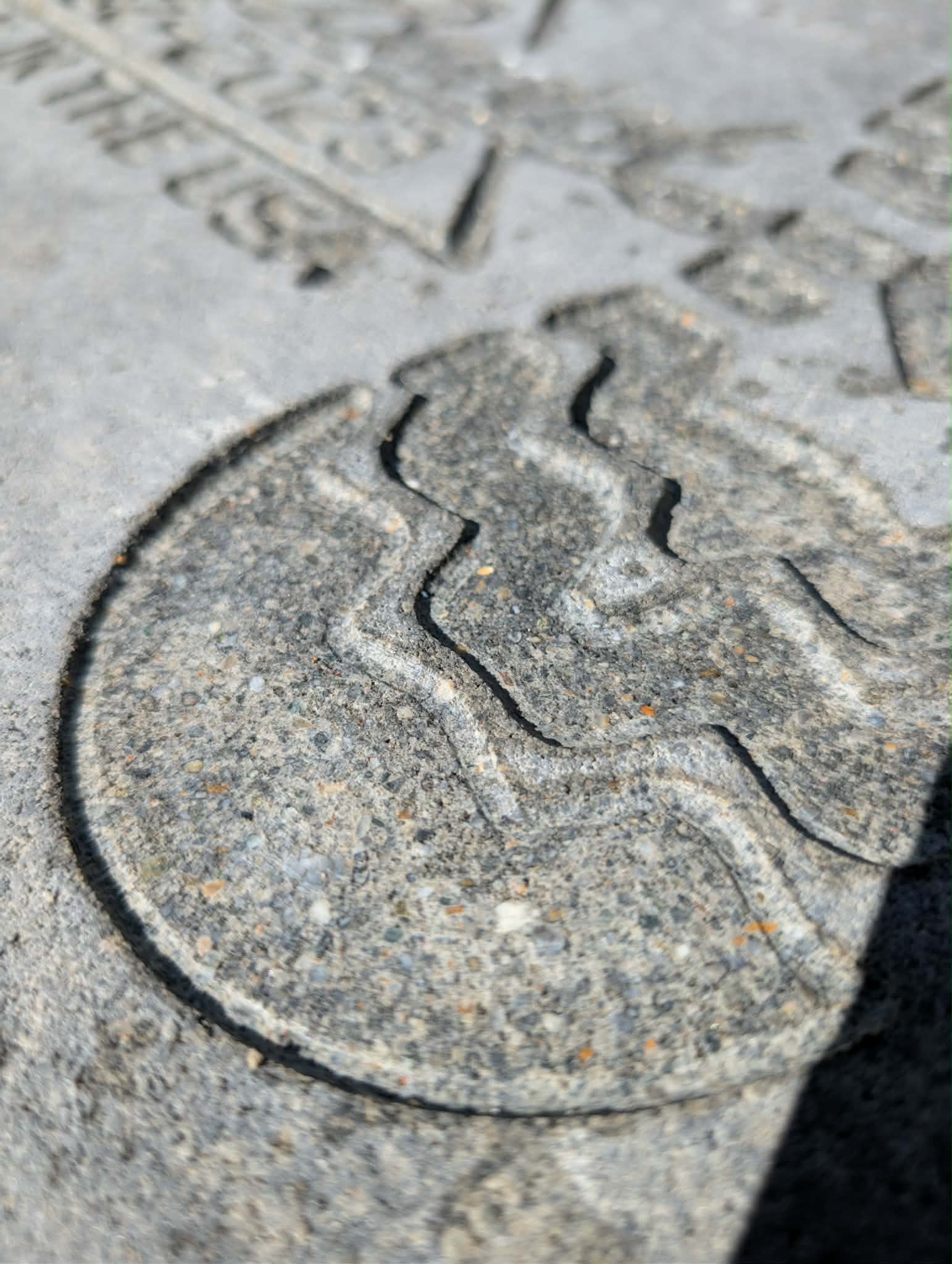 Precision concrete engraving detail — BG Impressions
